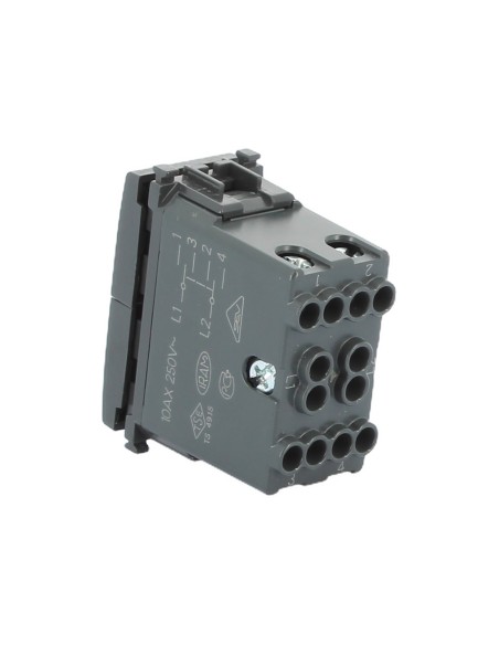 Interrupteur gris 2P 10AX